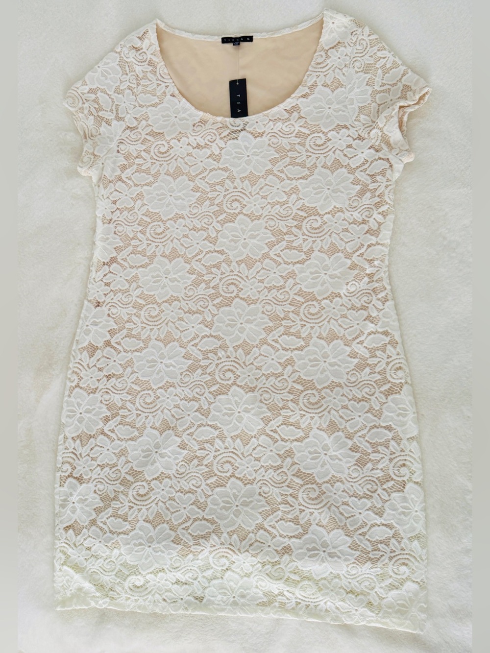 Tiana B Ivory Lace Overlay Dress, Size XXL - NWT - Picture 3 of 9